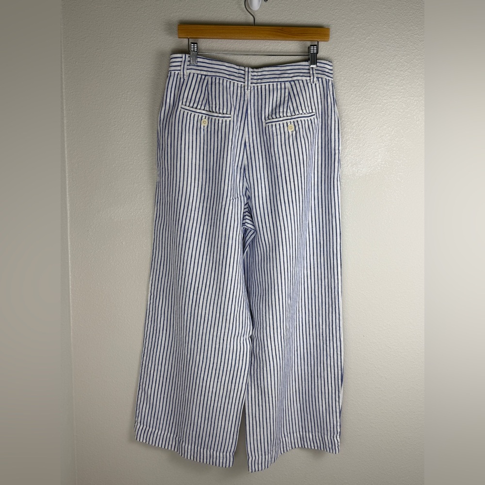 Madewell Women's The Harlow Wide-Leg Pant in 100% Linen Bluestone 10 - Picture 6 of 16